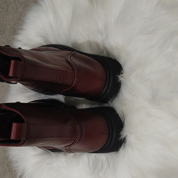 Xappeal Maroon Combat Boot Size 6.5 - Picture 4 of 6